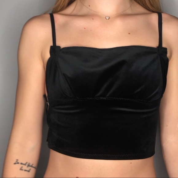 Tops - Handmade black crop top